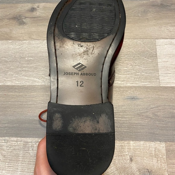 Superb JOSEPH ABBOUD Burgundy Leather Wingtip - Picture 2 of 9